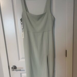 Babaton ’90s Slit Dress – Aqua Essence – Size 10 – NWT